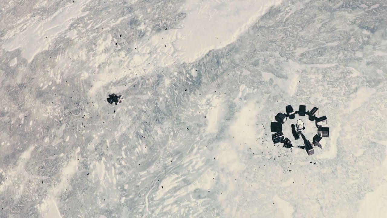 The Endurance and Ranger spacecraft in Interstellar's docking scene