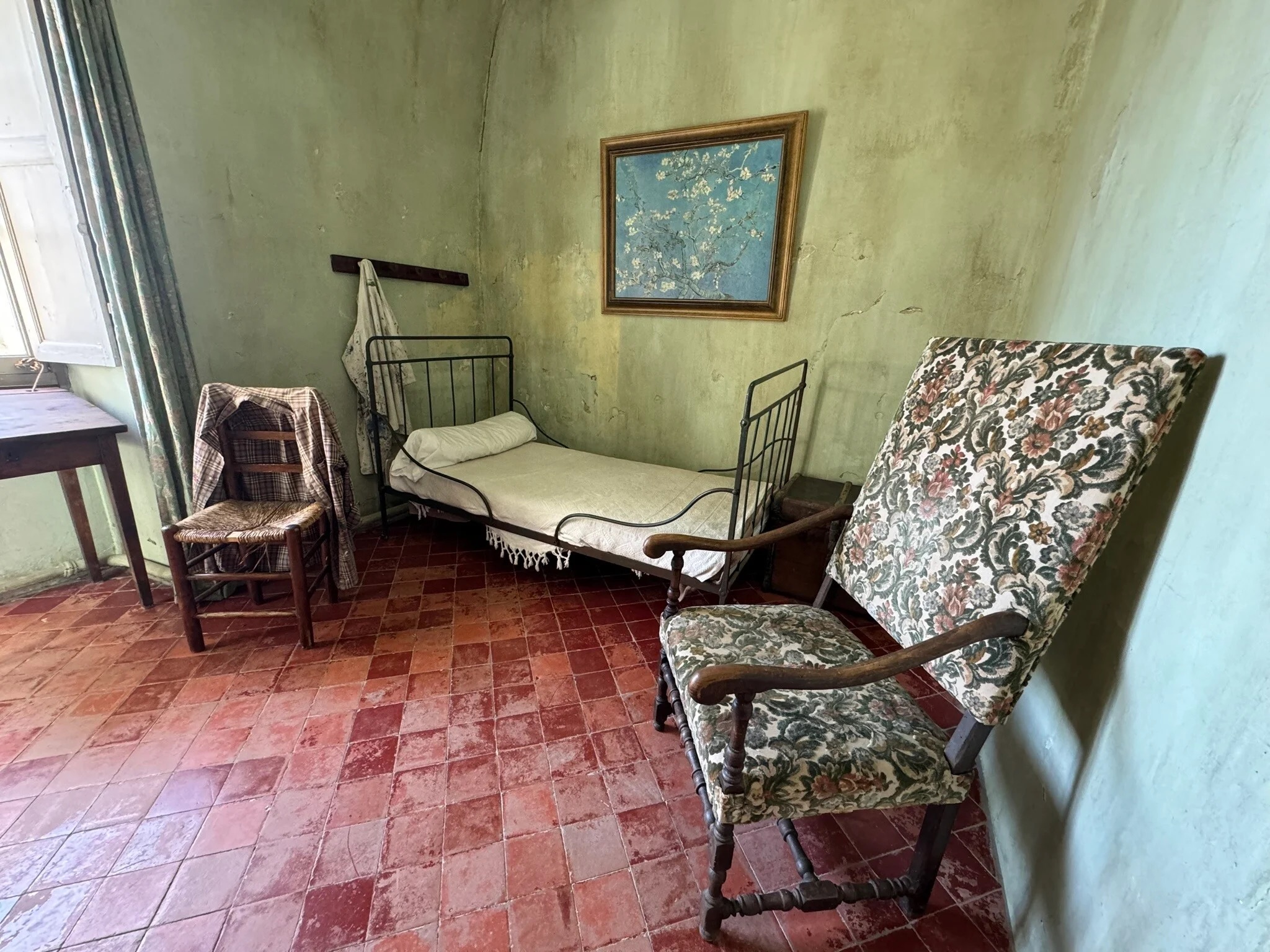 Vincent van Gogh's room at the Saint-Paul-de-Mausole asylum in Saint-Rémy-de-Provence